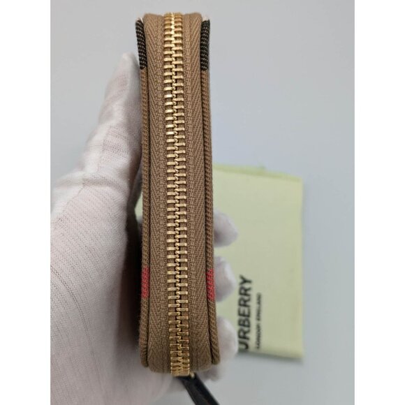 Burberry MN Zip Around Check Canvas Coin Wallet Dark Blue 8084525 - Picture 5 of 12